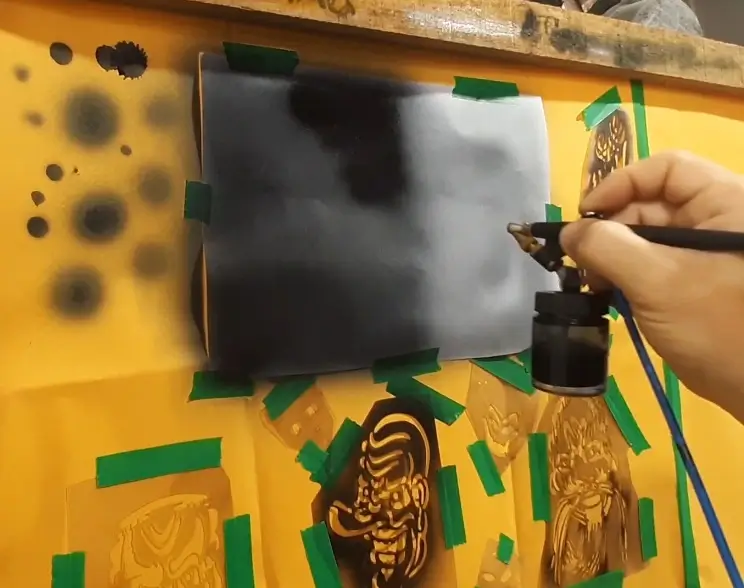 aerografo succao exemplo de aplicacao