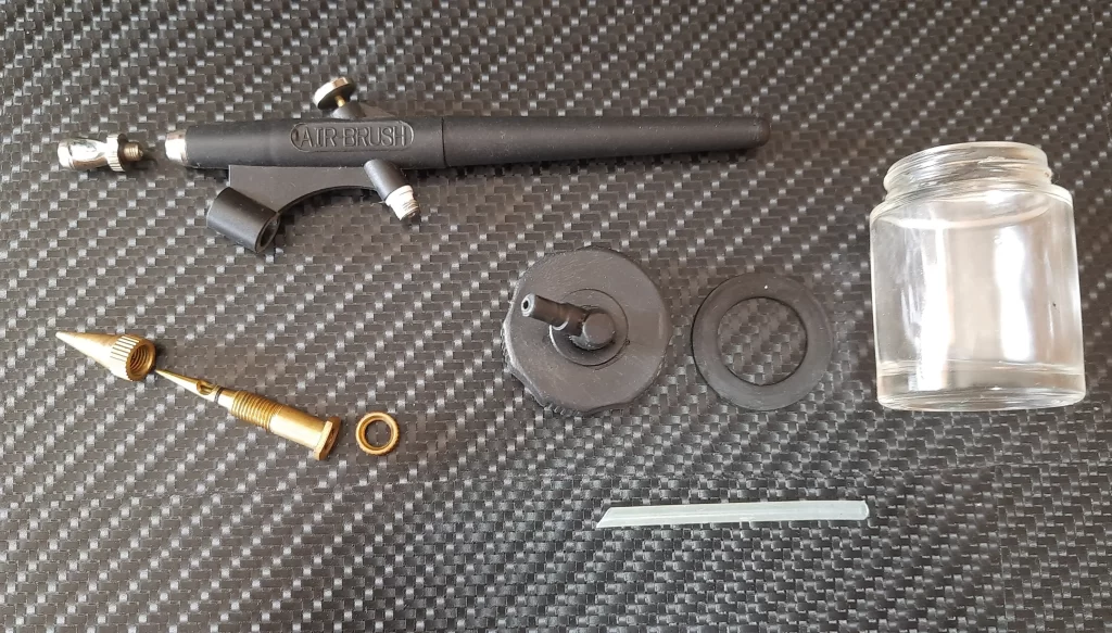 aerografo de succao desmontado