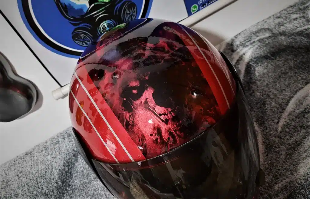 pintura hidrografica capacete wtp curso