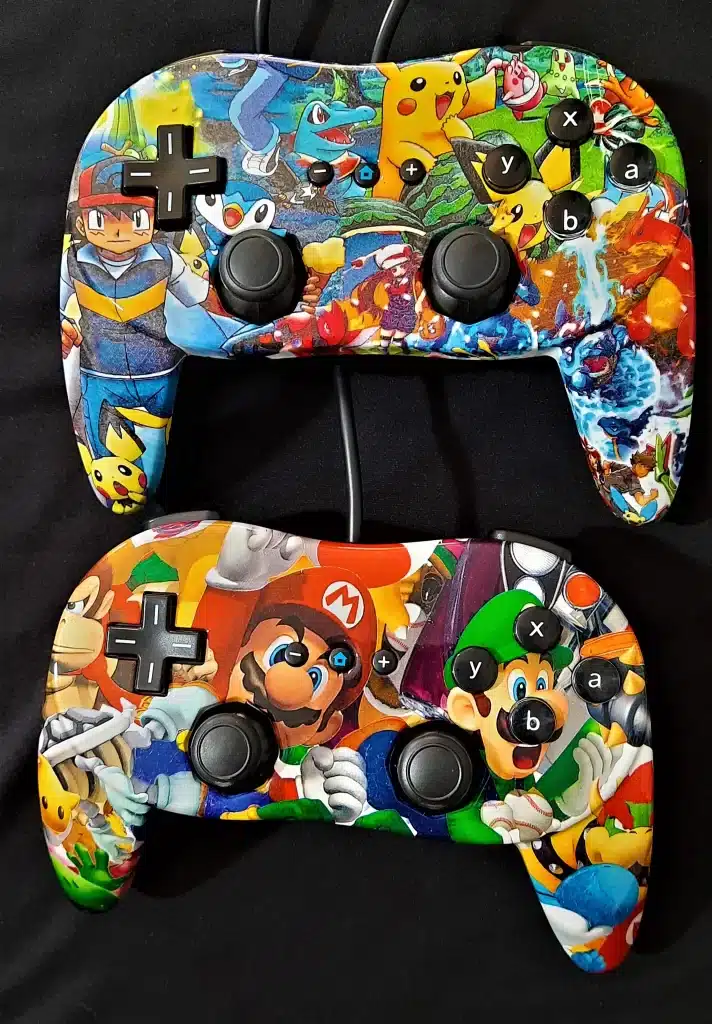 controle nintendo pintura hidrografica