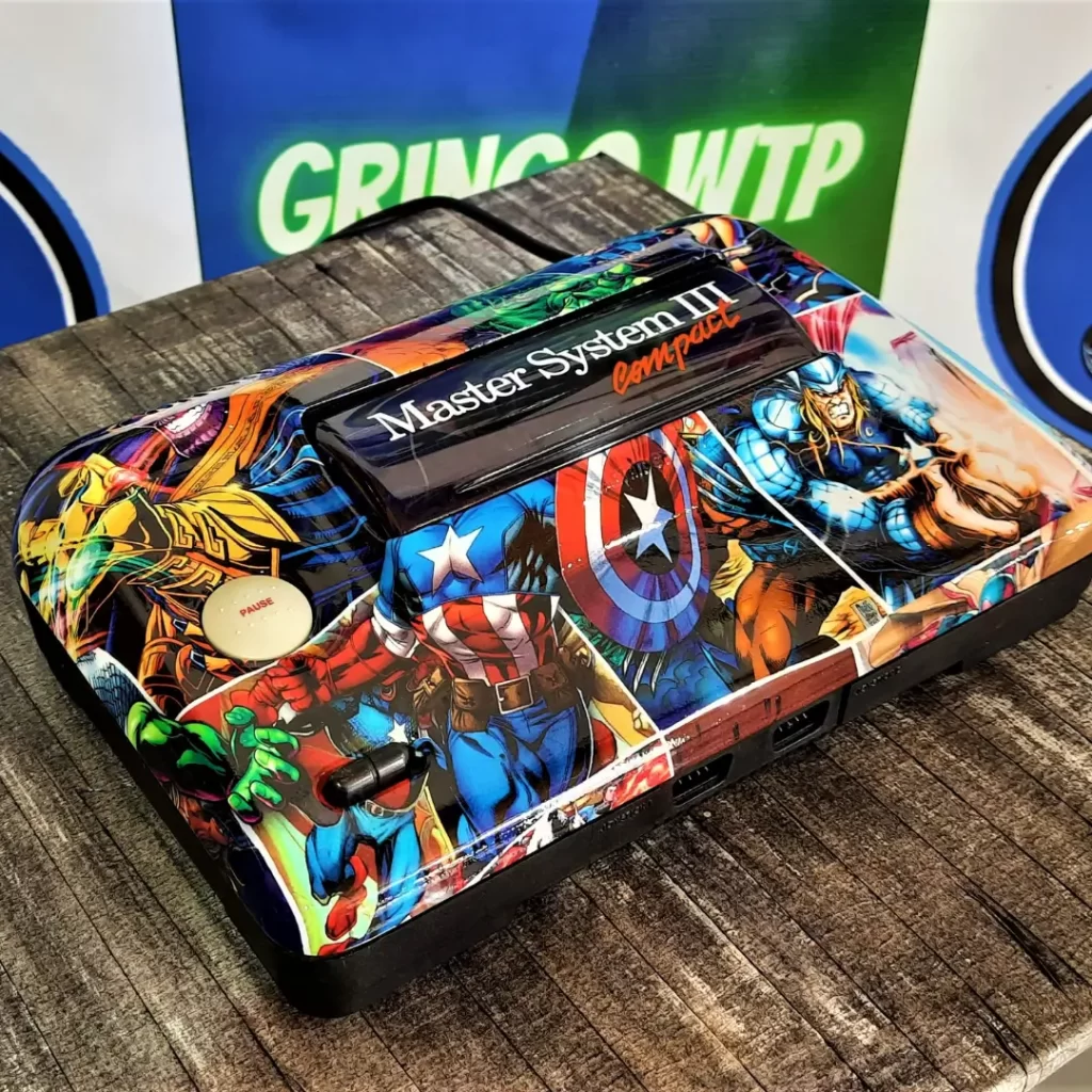 video game master system em pintura hidrografica wtp