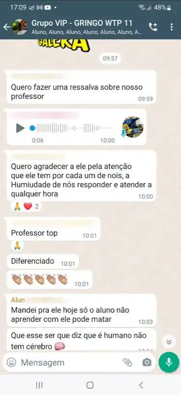 imagem depoimento curso wtp whatsapp